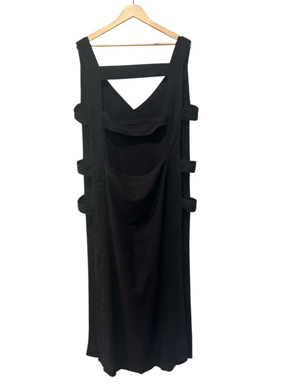 Anthropologie The Levina wide-strap open-side black maxi dress cover-up XL - Picture 4 of 6